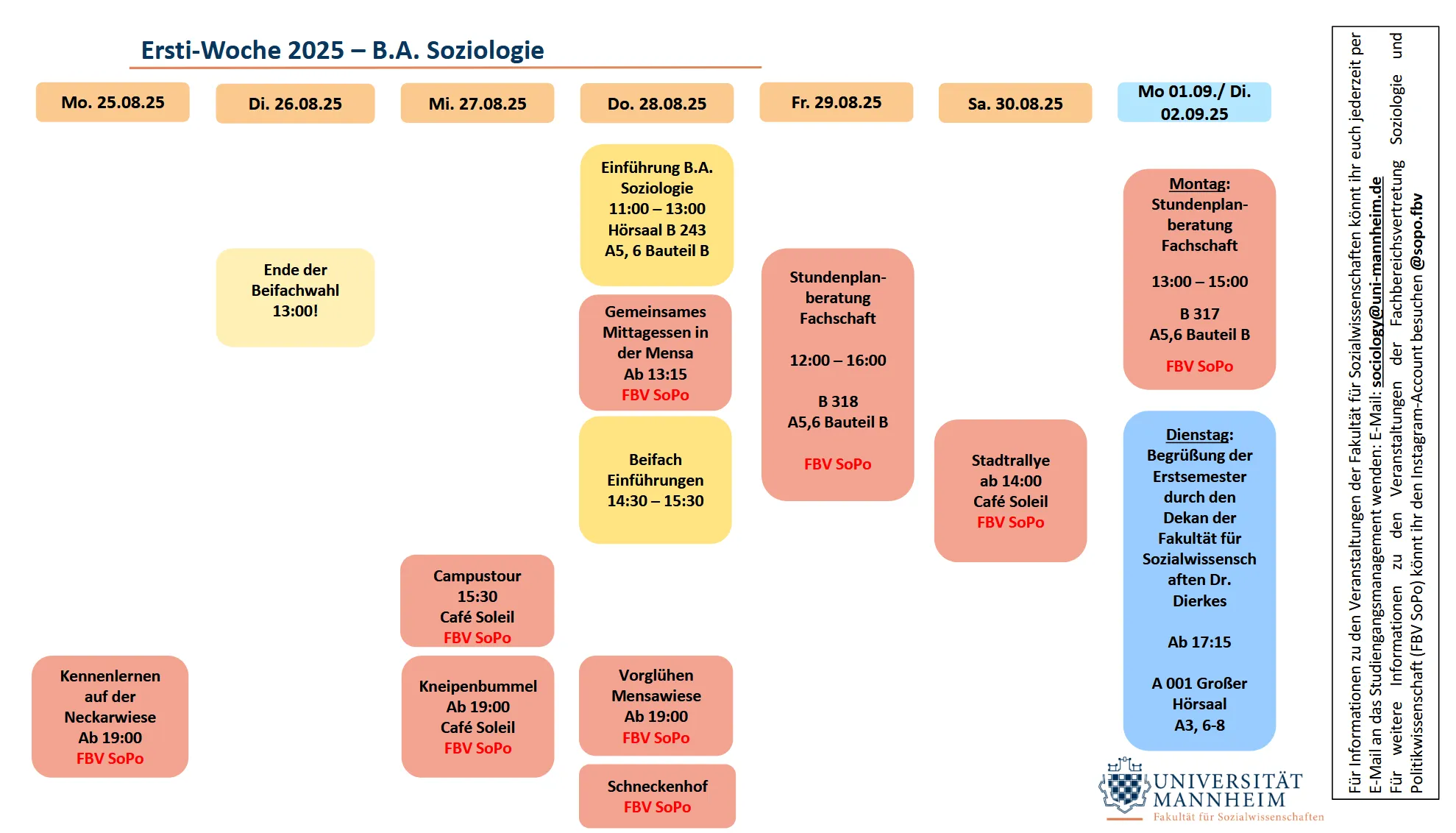 Zeitplan Bachelor Sozi